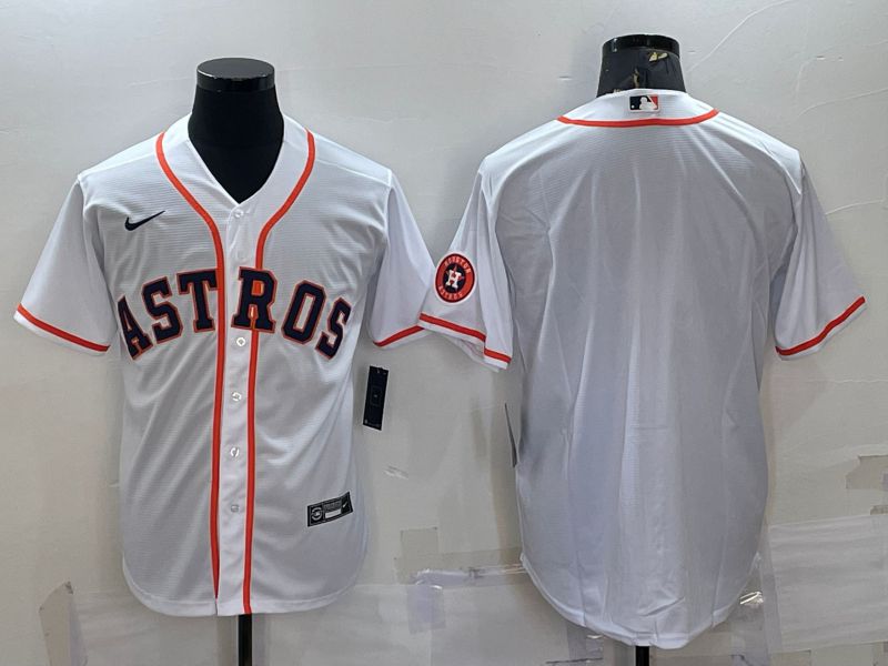 Men Houston Astros Blank White Game Nike 2022 MLB Jersey1